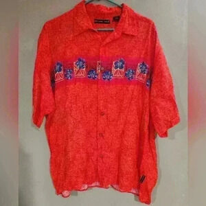 Natural Issue Hawaiian vibrant button short sleeve shirt size XL